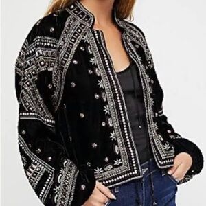 Shyanne black velvet jewel adorned jacket